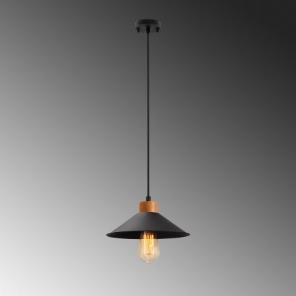 Lampa wisząca MANAVGAT 1xE27/40W/230V czarna/brązowa