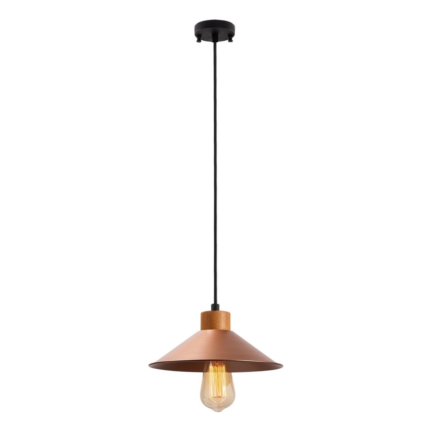 Lampa wisząca MANAVGAT 1xE27/40W/230V miedź / brąz