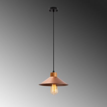 Lampa wisząca MANAVGAT 1xE27/40W/230V miedź / brąz