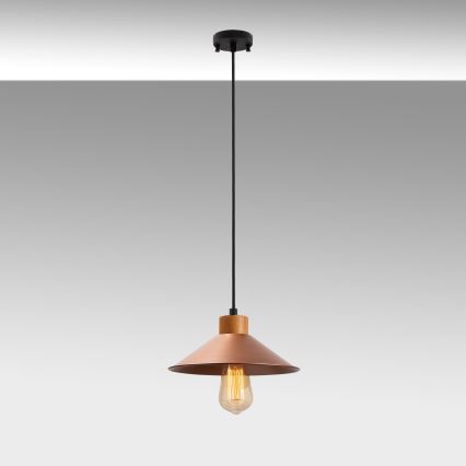 Lampa wisząca MANAVGAT 1xE27/40W/230V miedź / brąz