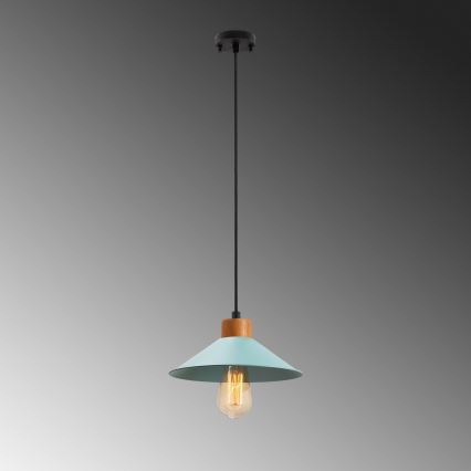 Lampa wisząca MANAVGAT 1xE27/40W/230V niebieska/brązowa