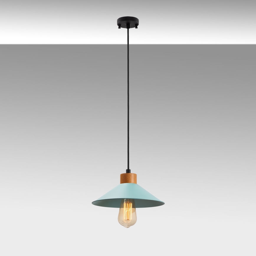 Lampa wisząca MANAVGAT 1xE27/40W/230V niebieska/brązowa