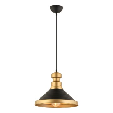 Lampa wisząca MONZA 1xE27/40W/230V, 30 cm czarna/złota
