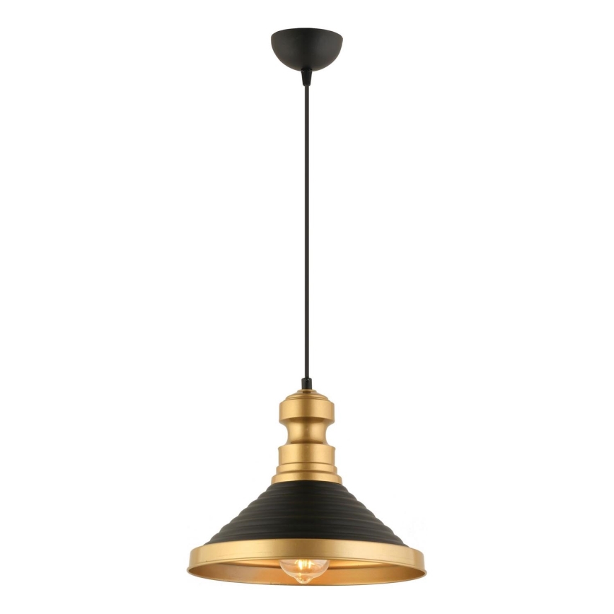Lampa wisząca MONZA 1xE27/40W/230V, 30 cm czarna/złota