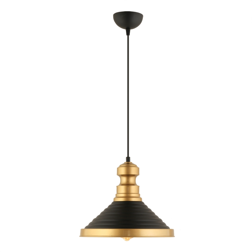 Lampa wisząca MONZA 1xE27/40W/230V, 30 cm czarna/złota