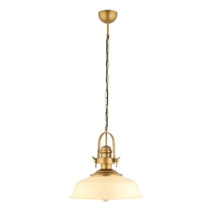 Lampa wisząca MONZA 1xE27/40W/230V 35 cm beżowa/brązowa