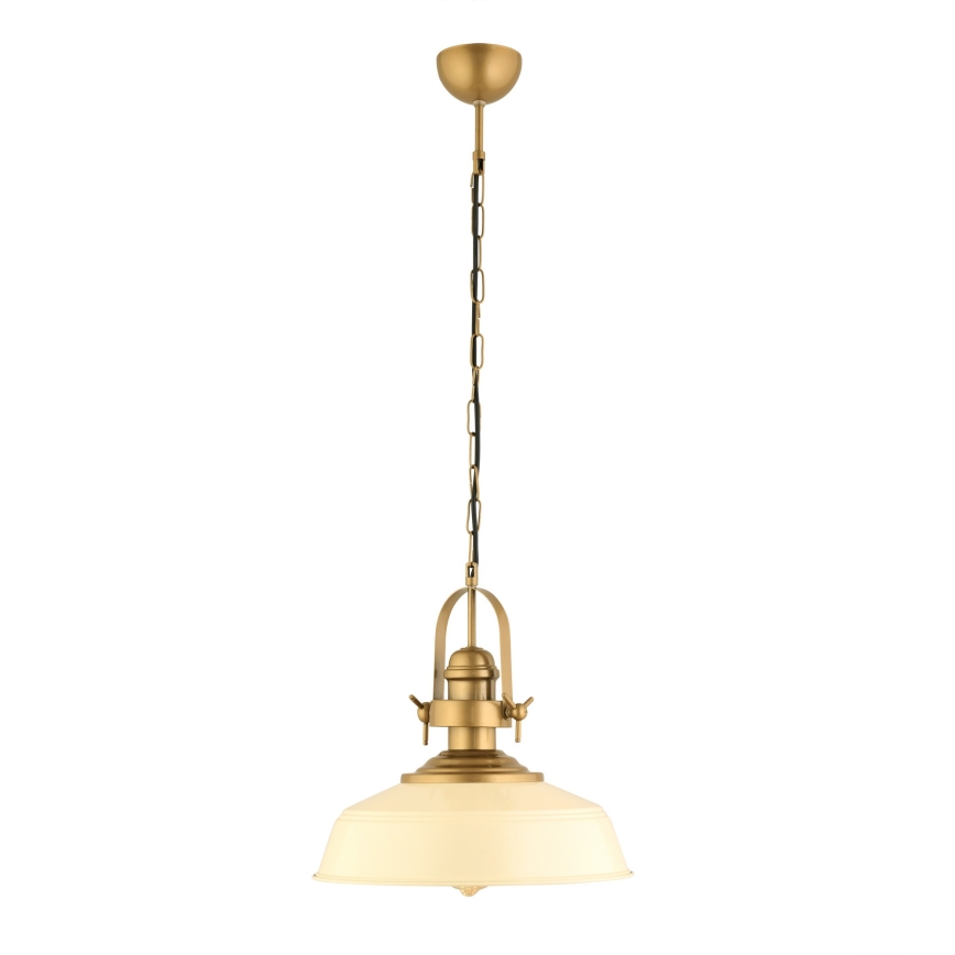 Lampa wisząca MONZA 1xE27/40W/230V 35 cm beżowa/brązowa