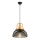 Lampa wisząca MONZA 1xE27/40W/230V o średnicy 29 cm czarna/złota