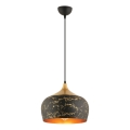 Lampa wisząca MONZA 1xE27/40W/230V, średnica 30 cm, czarna/brązowa