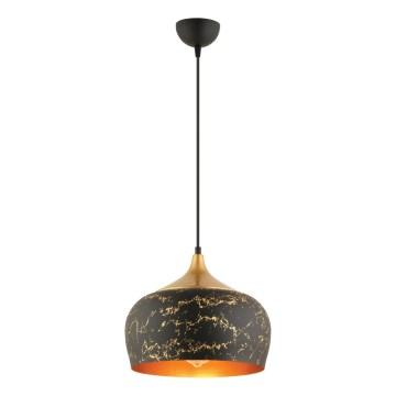 Lampa wisząca MONZA 1xE27/40W/230V, średnica 30 cm, czarna/brązowa