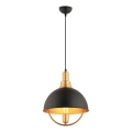 Lampa wisząca MONZA 1xE27/40W/230V średnica 30 cm czarna/złota