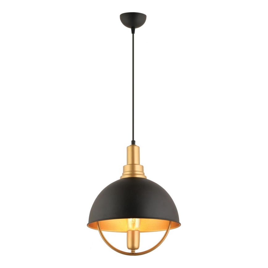 Lampa wisząca MONZA 1xE27/40W/230V średnica 30 cm czarna/złota