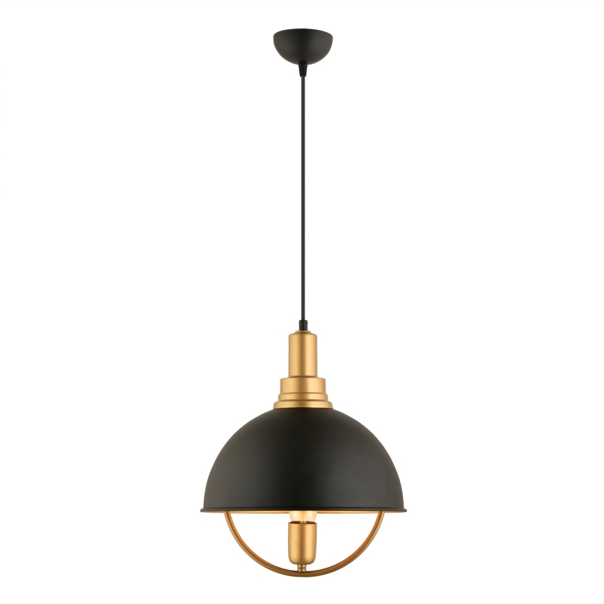 Lampa wisząca MONZA 1xE27/40W/230V średnica 30 cm czarna/złota
