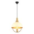 Lampa wisząca MONZA 1xE27/40W/230V średnica 30 cm kremowa/złota