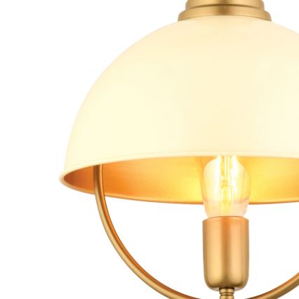 Lampa wisząca MONZA 1xE27/40W/230V średnica 30 cm kremowa/złota