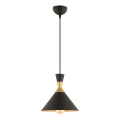 Lampa wisząca MONZA 1xE27/40W/230V Ø 25 cm czarna/złota