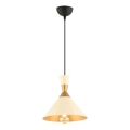 Lampa wisząca MONZA 1xE27/40W/230V Ø 25 cm kremowa/złota