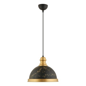Lampa wisząca MONZA 1xE27/40W/230V Ø 29 cm czarna/brązowa