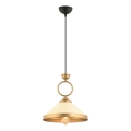 Lampa wisząca MONZA 1xE27/40W/230V Ø 30 cm kremowy/brązowy