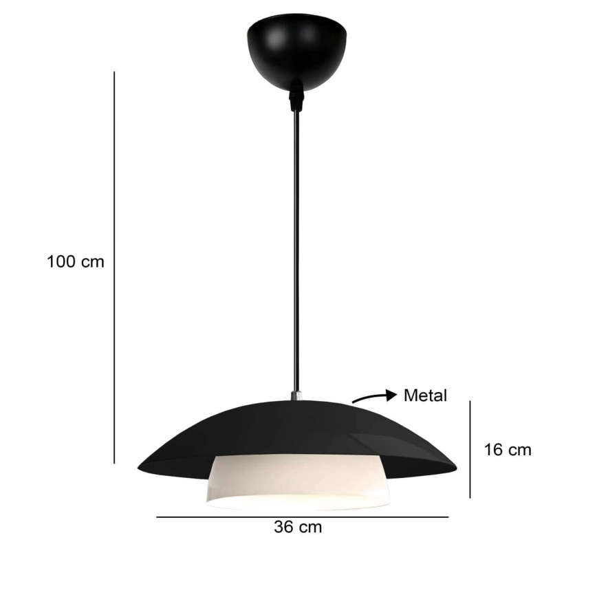 Lampa wisząca MOONLIGH 1xE27/40W/230V czarna