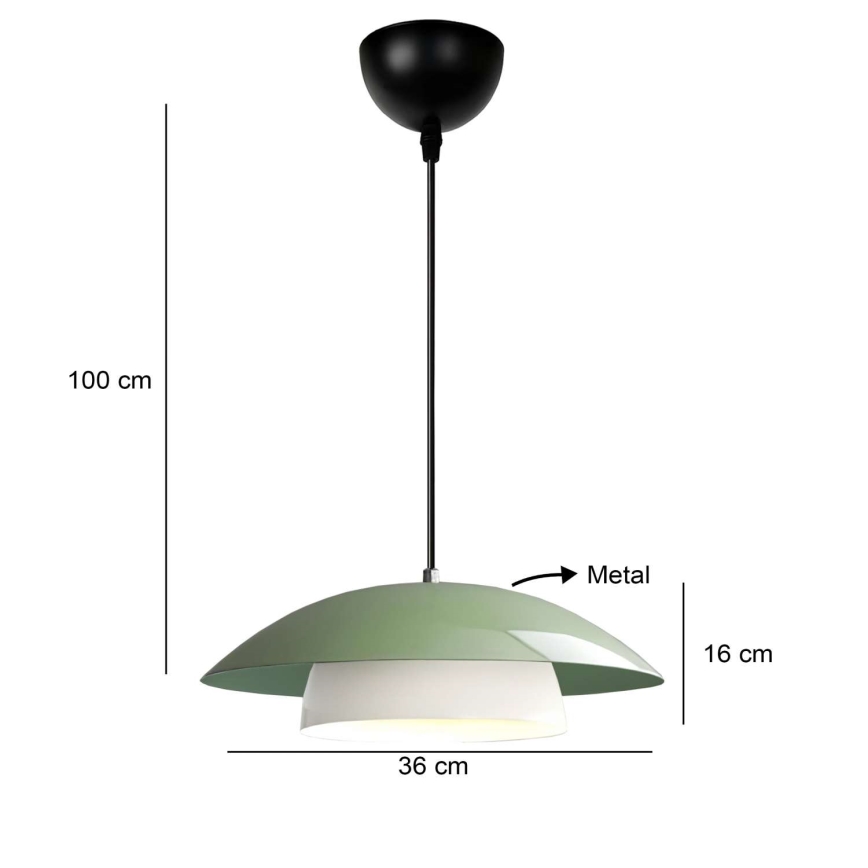 Lampa wisząca MOONLIGH 1xE27/40W/230V zielona
