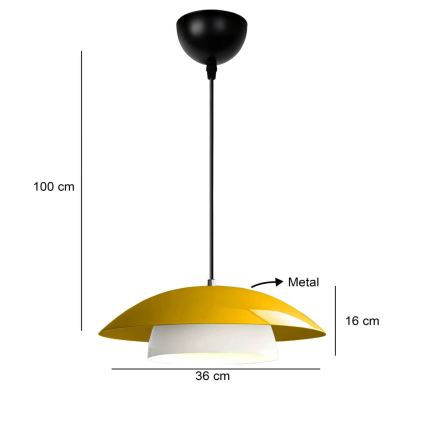 Lampa wisząca MOONLIGH 1xE27/40W/230V żółta