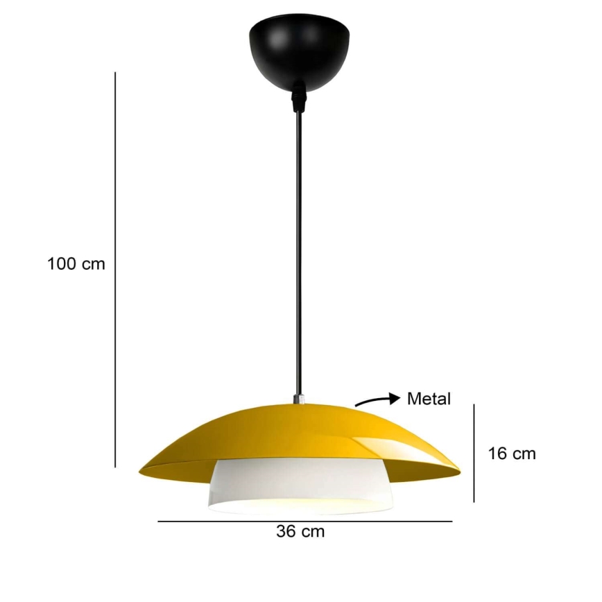 Lampa wisząca MOONLIGH 1xE27/40W/230V żółta
