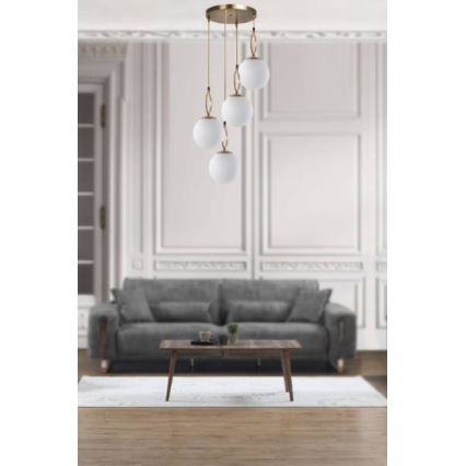 Lampa wisząca na linkach MORINO 4xE27/60W/230V