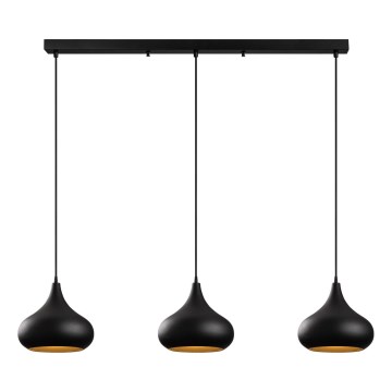 Lampa wisząca MUBA 3xE27/40W/230V czarna