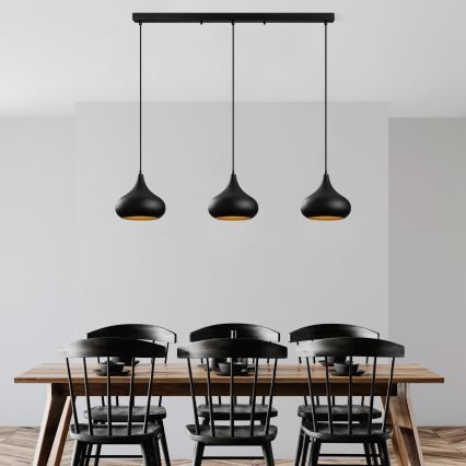 Lampa wisząca MUBA 3xE27/40W/230V czarna