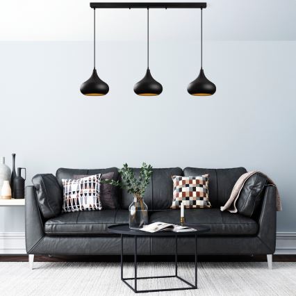 Lampa wisząca MUBA 3xE27/40W/230V czarna