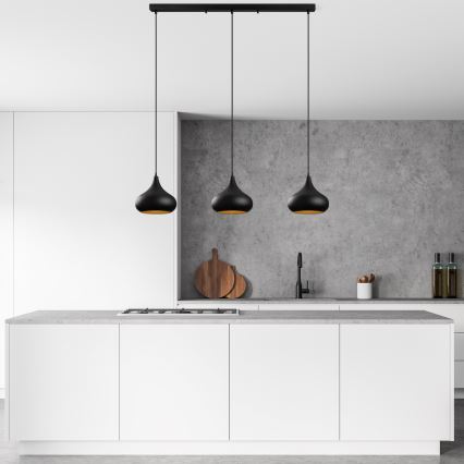 Lampa wisząca MUBA 3xE27/40W/230V czarna