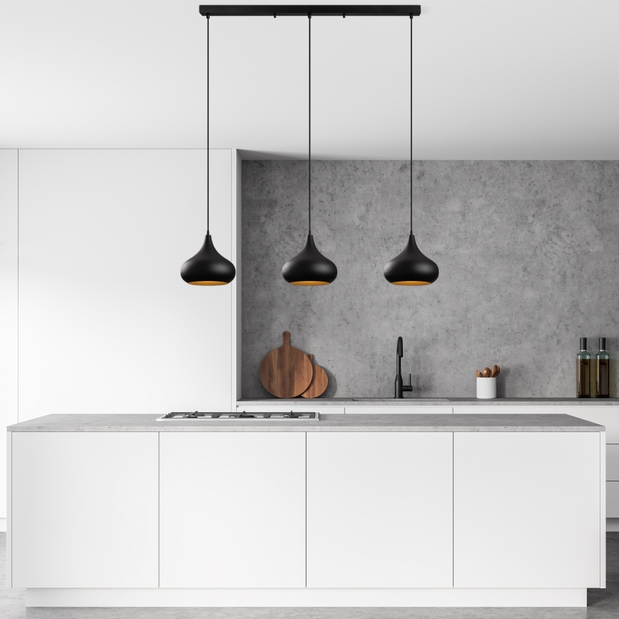 Lampa wisząca MUBA 3xE27/40W/230V czarna