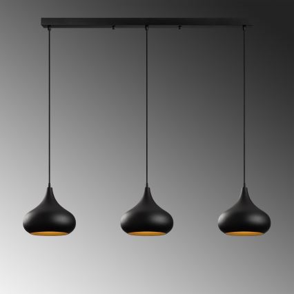 Lampa wisząca MUBA 3xE27/40W/230V czarna