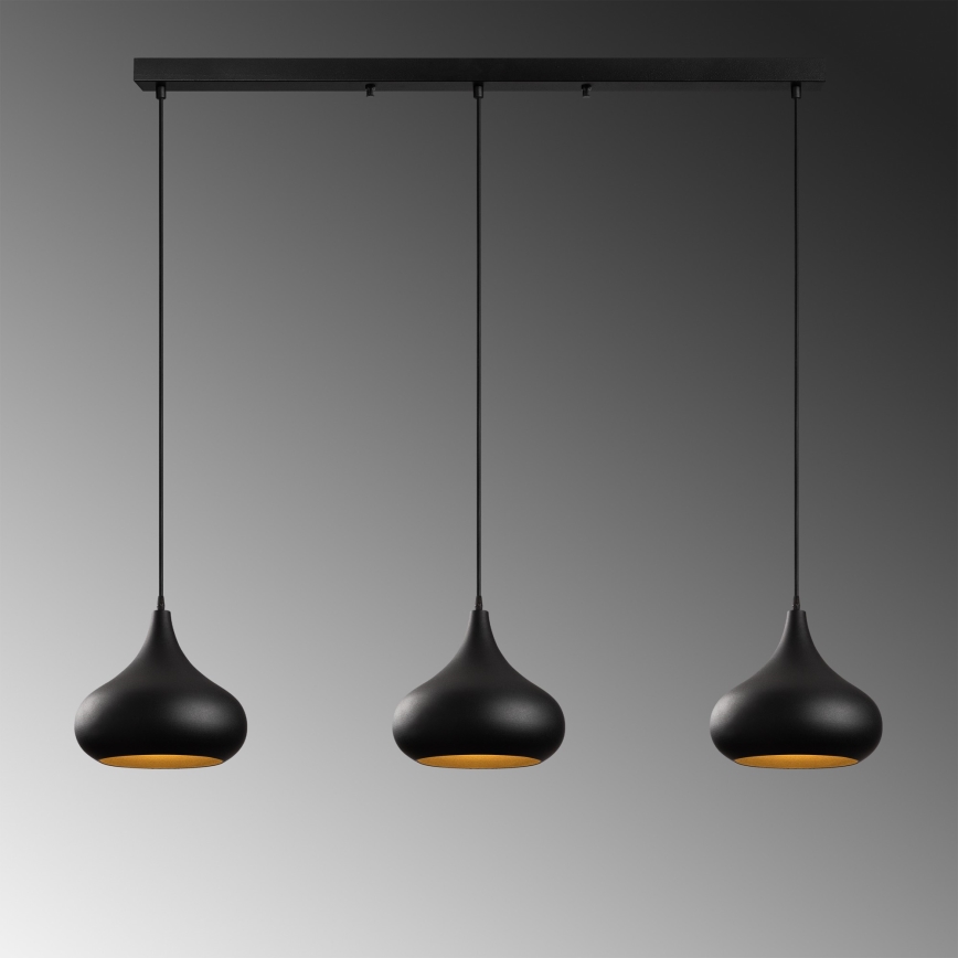 Lampa wisząca MUBA 3xE27/40W/230V czarna
