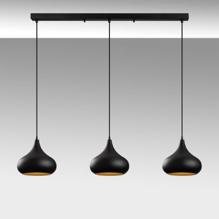 Lampa wisząca MUBA 3xE27/40W/230V czarna