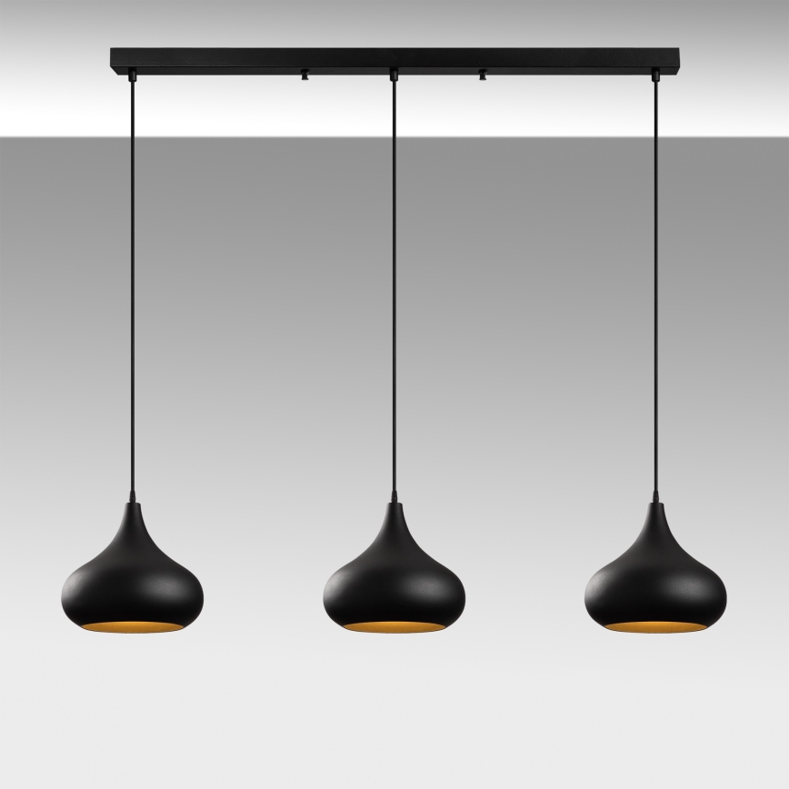 Lampa wisząca MUBA 3xE27/40W/230V czarna