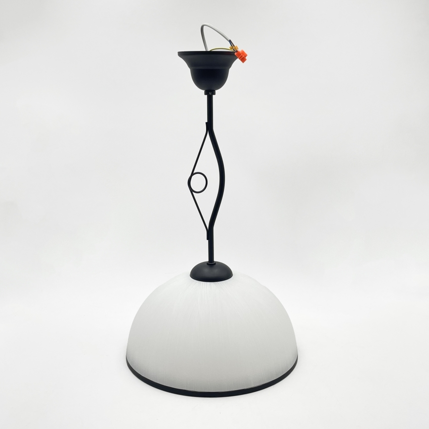 Lampa wisząca na drążku RETRO 1xE27/60W/230V czarny/biały