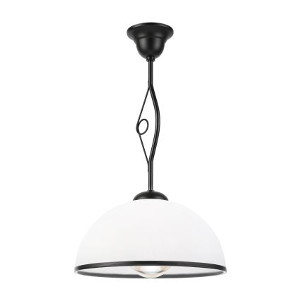 Lampa wisząca na drążku RETRO 1xE27/60W/230V czarny/biały
