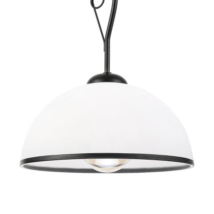Lampa wisząca na drążku RETRO 1xE27/60W/230V czarny/biały