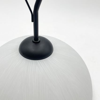 Lampa wisząca na drążku RETRO 1xE27/60W/230V czarny/biały