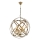 Lampa wisząca na łańcuchu IRONBALL 6xE27/40W/230V złota