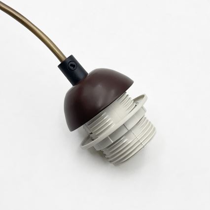 Lampa wisząca na lince AIDA 1xE27/15W/230V śr. 35 cm dąb/kremowa