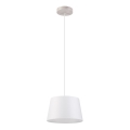 Lampa wisząca na lince AIDA 1xE27/60W/230V śr. 25 cm dąb/biały