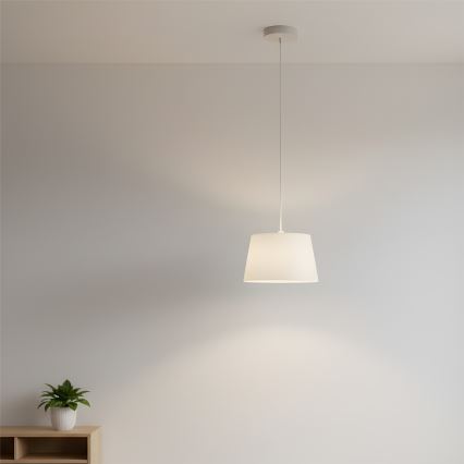 Lampa wisząca na lince AIDA 1xE27/60W/230V śr. 25 cm dąb/biały