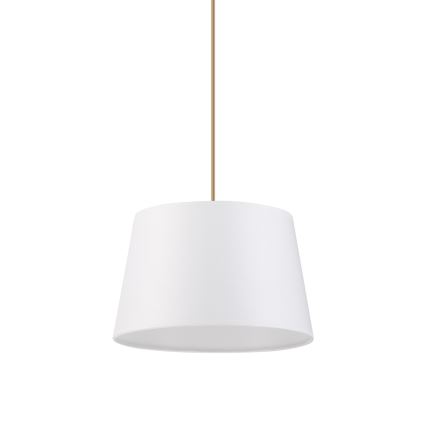 Lampa wisząca na lince AIDA 1xE27/60W/230V, śr. 25 cm, dąb/brąz/biały