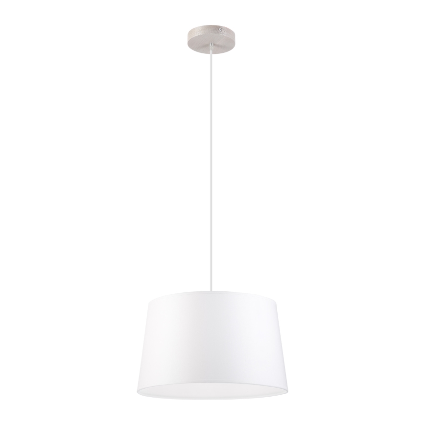 Lampa wisząca na lince AIDA 1xE27/60W/230V śr. 35 cm dąb/biały