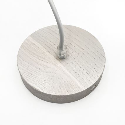 Lampa wisząca na lince AIDA 1xE27/60W/230V śr. 35 cm dąb/biały