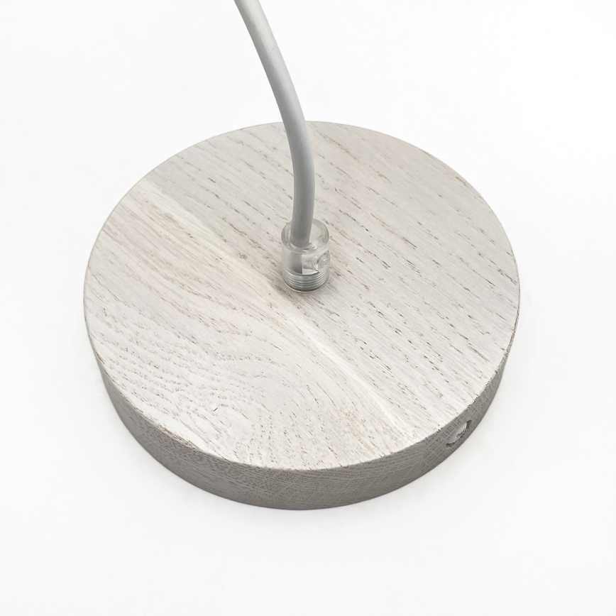 Lampa wisząca na lince AIDA 1xE27/60W/230V śr. 35 cm dąb/biały