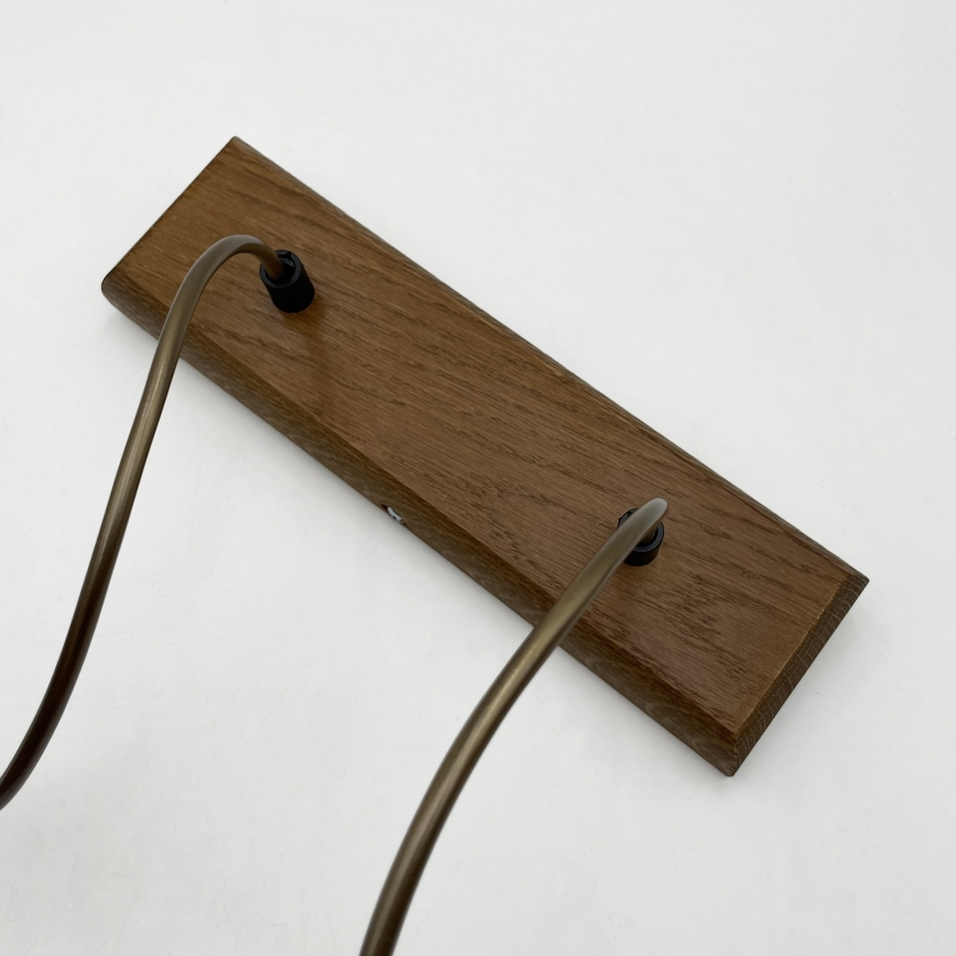 Lampa wisząca na lince AIDA 2xE27/15W/230V śr. 35 cm dąb/rafia